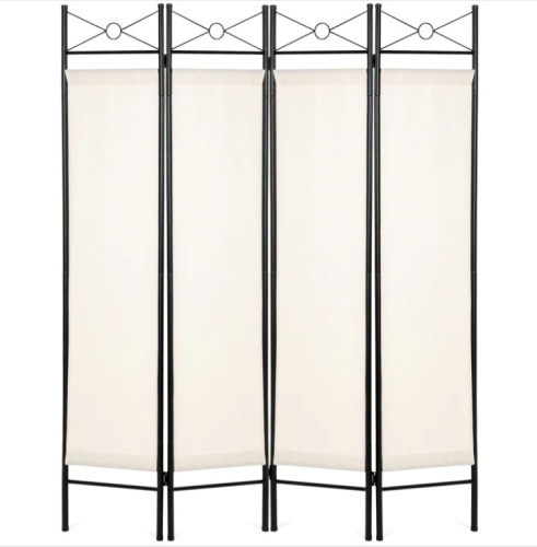 4-Panel Folding Privacy Screen Room Divider Decoration Accent, 6ft - Lot 158