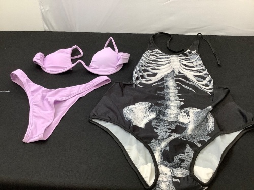Swimsuit, S/M and Bikini Set, S - Lot 364