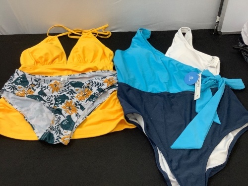 Tankini Swimsuit Set, L and Swimsuit XXL - Lot 254