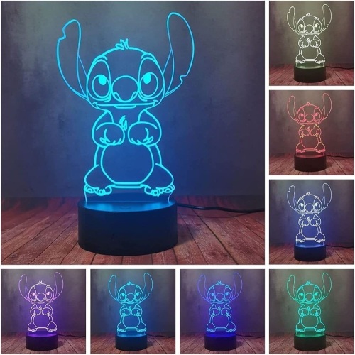 Stitch (Lilo & Stitch) Acrylic Color Changing 3D Light - Lot 626
