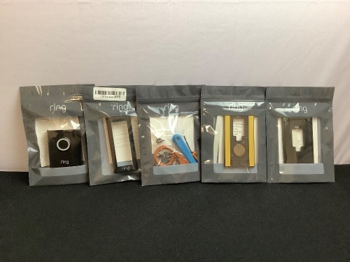 Lot of (5) Ring Accessories - 2 Faceplates, Spare Part Kit, 2 No Drill Mounts - Lot 102