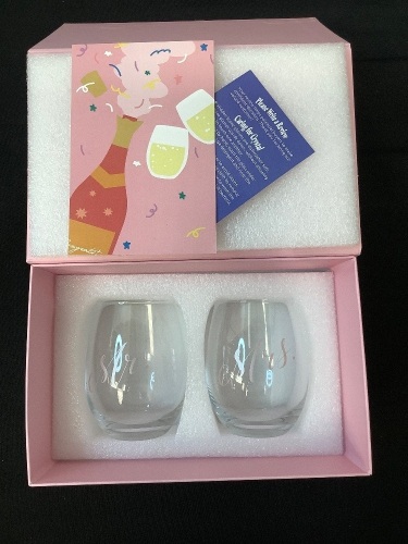 Mr and Mrs Stemless Wine Glasses - Lot 268