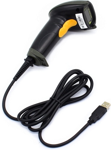 USB Laser Barcode Scanner, Black - Lot 408