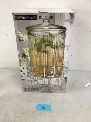 Home Essentials Glass Dispenser - Lot 582