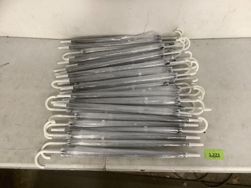 Box of 30 Clear Umbrellas - Lot 1223
