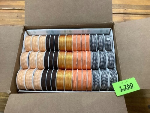 Box of 45 Spools of Ribbon - Lot 1260
