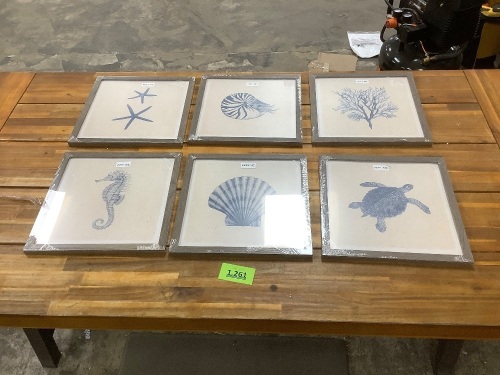 6 Sea Themed Framed Wall Decor - Lot 1261