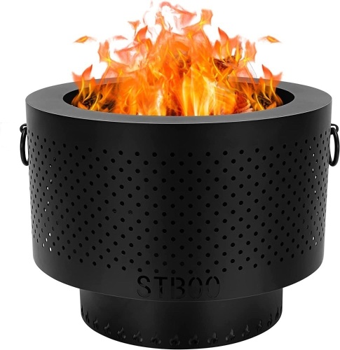 STBoo Pellet Fire Pit for Outside with Portable Carrying Storage Bag - Lot 1277