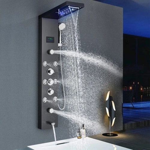 Shower Panel With Digital Sceen and Fixed Shower Head - Lot 1436