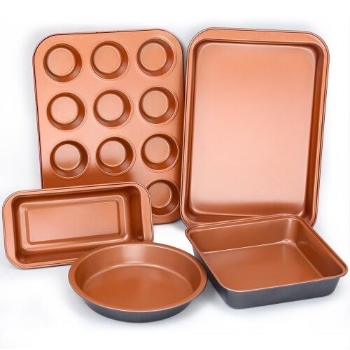 FGY 5 Piece Copper Nonstick Bakeware Set  - Lot 303