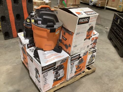Salvage Pallet of Rigid Shop Vacs - For Parts or Repair  - Lot 465