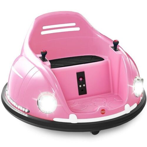 6V Kids Ride On Bumper Car Toy w/ Remote, Harness, Lights, 360 Degree Spin  - Lot 587
