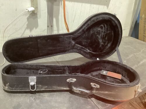 Lykos Hardshell A-Style Microgroove Pattern Leather Wood Mandolin Case - Outside Dirty  - Lot 687