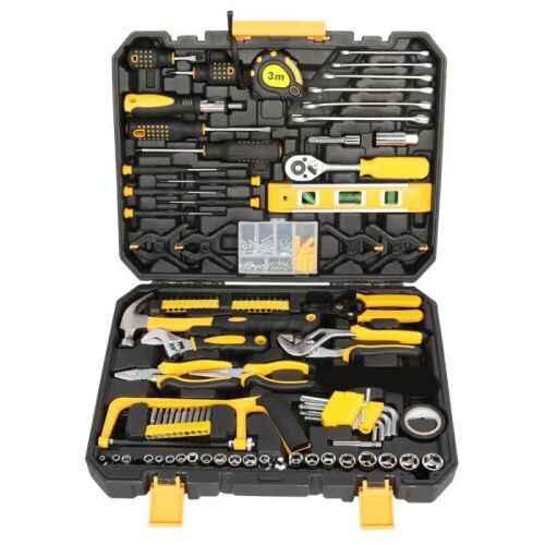 198 Piece Tool Set, General Household Hand Tool Kit, w/ Plastic Storage Case  - Lot 585