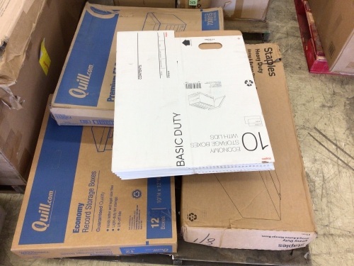 Pallet of Assorted Storage Boxes - Lot 73