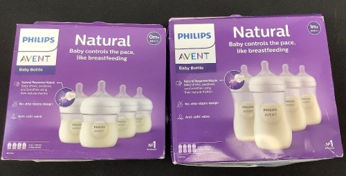 Bundle of Philips Baby Bottles, 4-0m+ 4oz & 4-1m+ 9oz - Lot 177