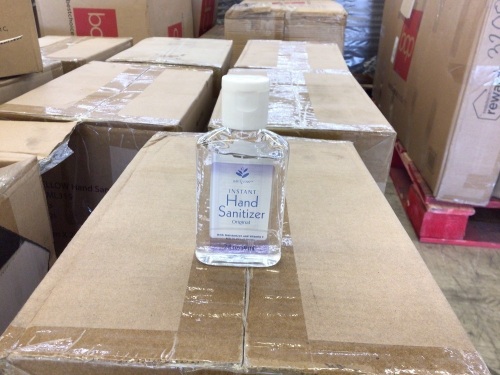 Pallet of Cases of Hand Sanitizer, 4 Boxes per Case, 24 per Box - Lot 214