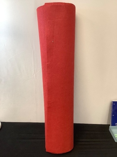 Roll of Red Felt, 40" wide, Unknown Length - Lot 228