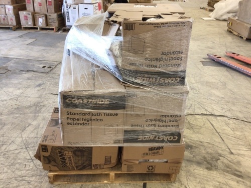 Pallet of Cases of Different Kinds of Bath Tissue & Paper Towels - Lot 329