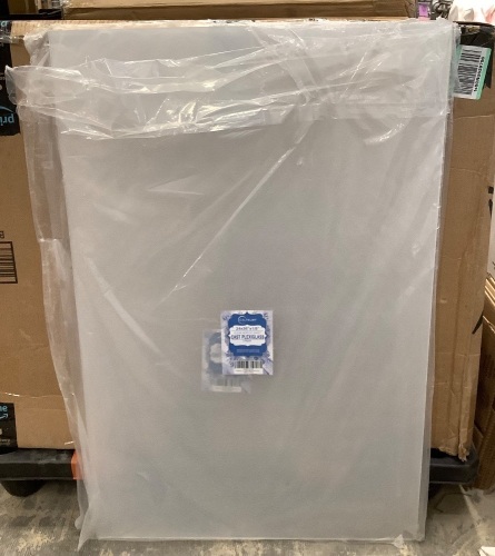 Lot of (2) Clear Acrylic Plexiglass Sheets - 1/8" Thick - 24" x 36", 2 pack - Lot 374