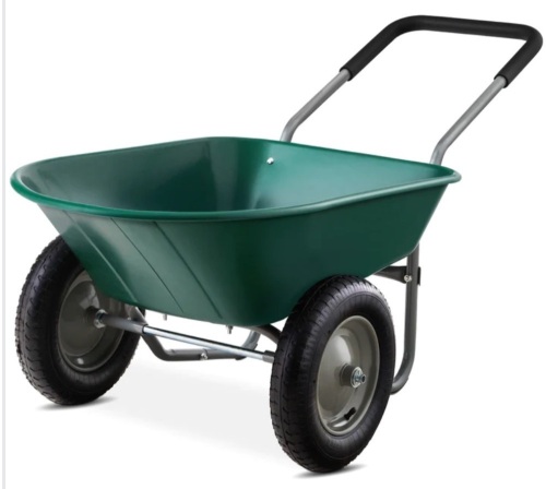Dual-Wheel Wheelbarrow Garden Cart - Lot 384