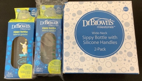Bundle of Dr. Brown's Sippy Bottles, 4 Total - Lot 387