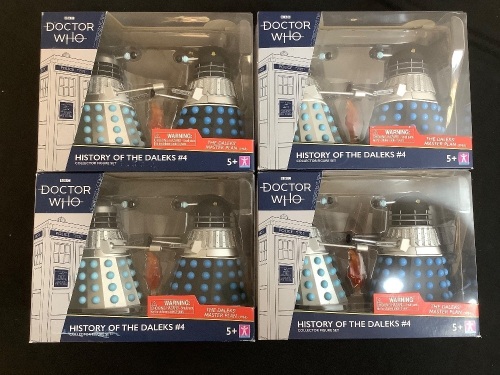Lot of (4) Dr. Who History of the Daleks #4 Figure Sets - Lot 418