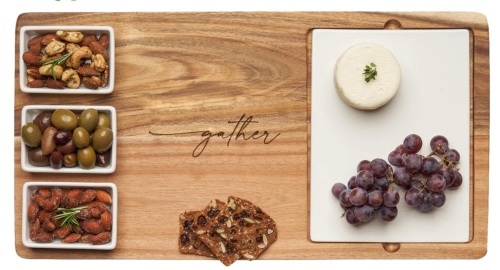 Acacia Wood Cheese & Charcuterie Board - Lot 111