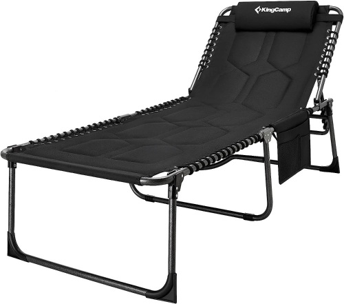 KingCamp Oversized Padded Adjustable 5-Position Folding Chaise Lounge Chair - Lot 113