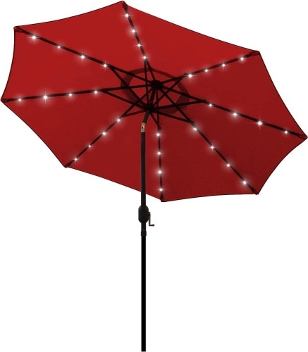 Blissun 9 ft Solar Patio Umbrella - Lot 231