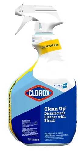 Case of 9 Bottles CloroxPro Clean-Up Disinfectant Cleaner with Bleach Spray - Lot 432
