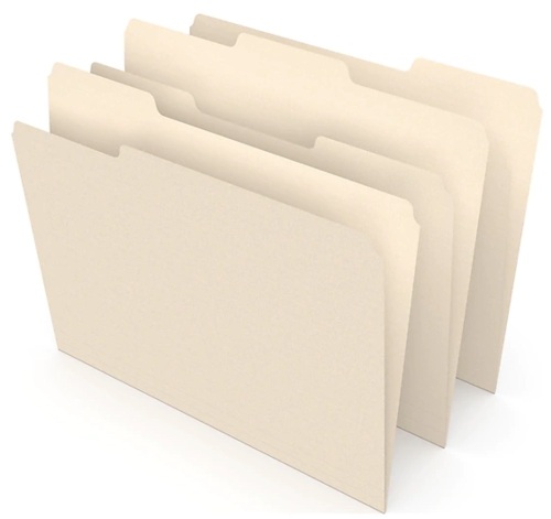 TruRed 3 Tab File Folders, Legal Size, 4 Boxes, 100 per Box - Lot 422