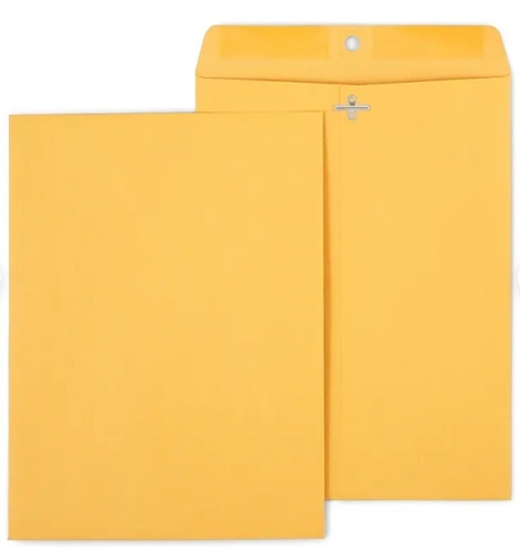Lot of (2) Boxes of Staples 9x12 Clasp Gummed Envelopes, 100 per Box - Lot 207