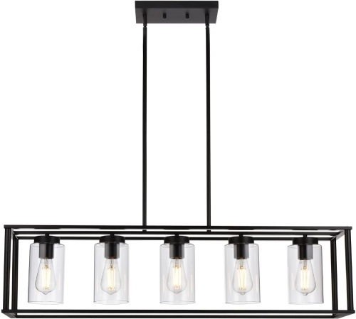 Rectangle 5 Light Hanging Pendant Light - Lot 148