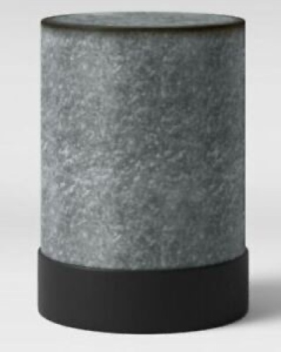 Threshold 22.25" x 16" Round Galvanized Steel Finish Hawley Drum End Table - Lot 158