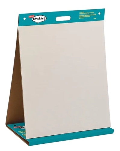 Staples Stickies Tabletop Easel Pad, 20" x 23", White, 20 Sheets/Pad - Lot 483