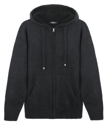 Wantdo Men's Zip Up Cardigan Hooded Sweater, M - Lot 519