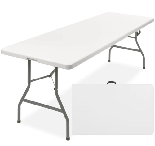 8ft Portable Folding Plastic Dining Table w/ Handle, Lock - Lot 215