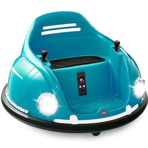 6V Kids Ride On Bumper Car Toy w/ Remote, Harness, Lights, 360 Degree Spin - Lot 1580