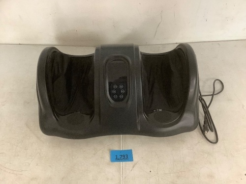Therapeutic Foot Massager w/ High Intensity Rollers, Remote, 3 Modes - Lot 1793