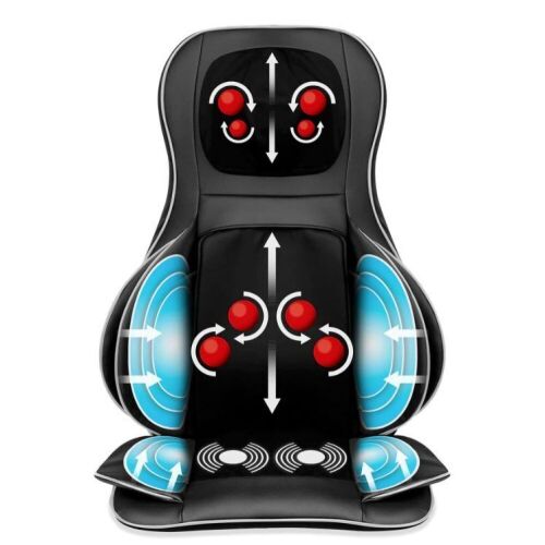 Air Compression Shiatsu Neck & Back Massager Seat w/ Heat, Rolling Massage  - Lot 300