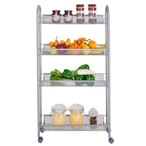 4-Tier Utility Cart - Silver - Lot 368