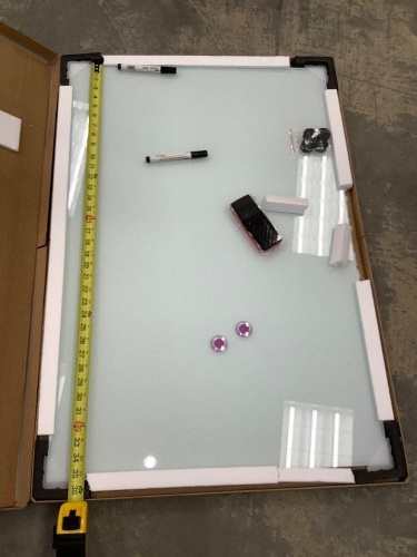 ZHIDIAN Magnetic Glass Dry Erase Board, 36x24" - Lot 111