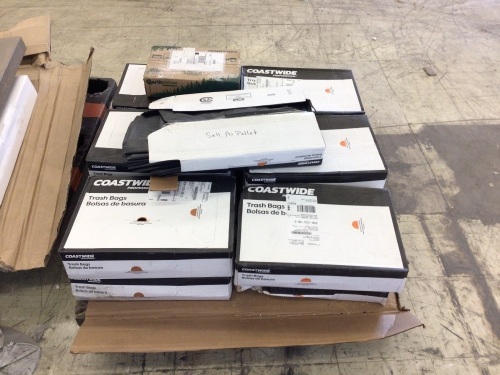 Pallet of Assorted Boxes of Trash Bags - Lot 157G