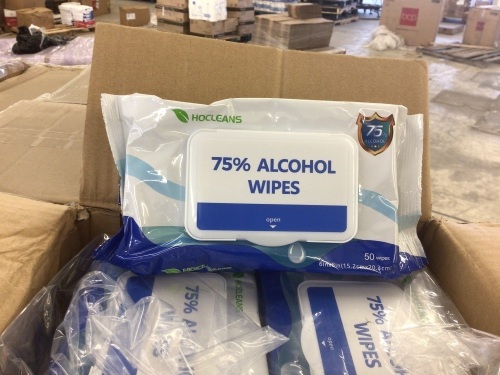 Lot of (13) Cases of 75% Alcohol Wipes - Lot 207