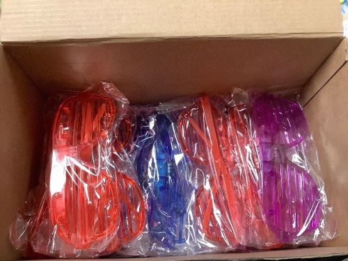 72pk Party Favors-Light up LED Glasses and Flower Headbands - Lot 262