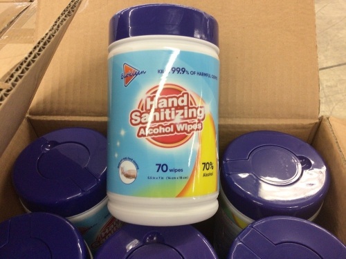 Lot of (10) Cases of Hand Sanitizing Alcohol Wipes - Lot 309