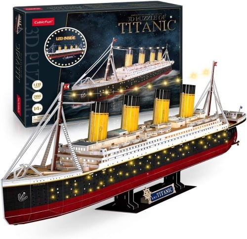 3D Titanic Puzzle w/ LED Lights - Lot 330