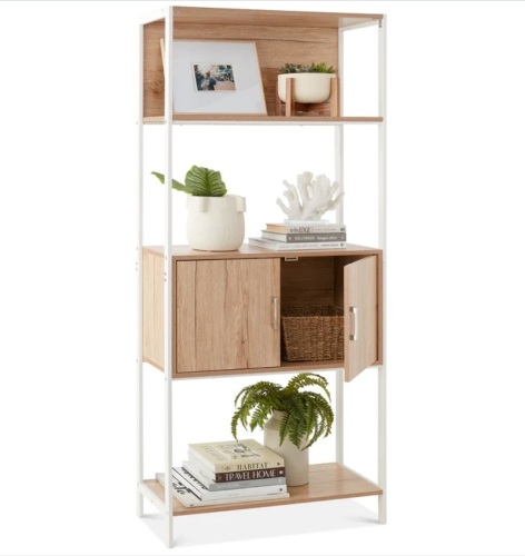 Storage Bookshelf for Living Room, Walkway w/ Cabinet, Elevated Design - Lot 448