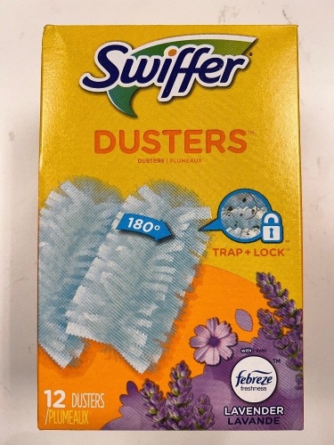 Case of 4 - 12pk Swiffer Dusters Multi-Surface Refills, with Febreze Lavender Scent - Lot 237